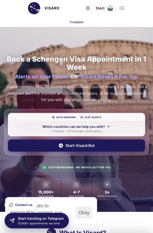 Visard 首页截图